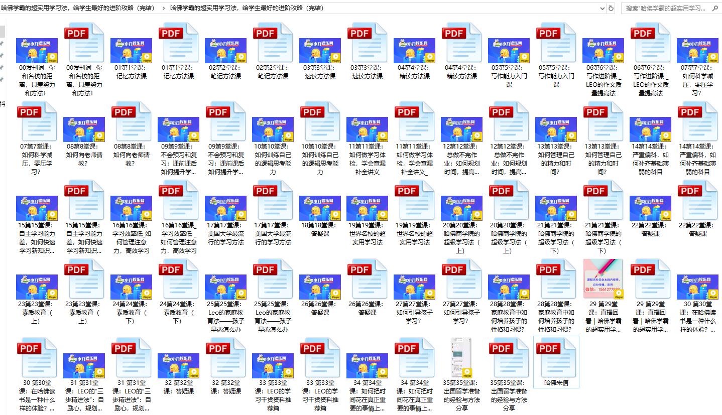 李柘远Leo【哈佛学霸的超实用学习法】（1.9G/mp4）完整版百度云资源下载